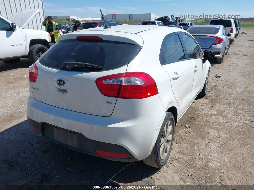 2014 Kia Rio Ex White vin: KNADN5A33E6347932