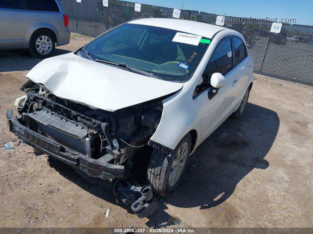 2014 Kia Rio Ex White vin: KNADN5A33E6347932