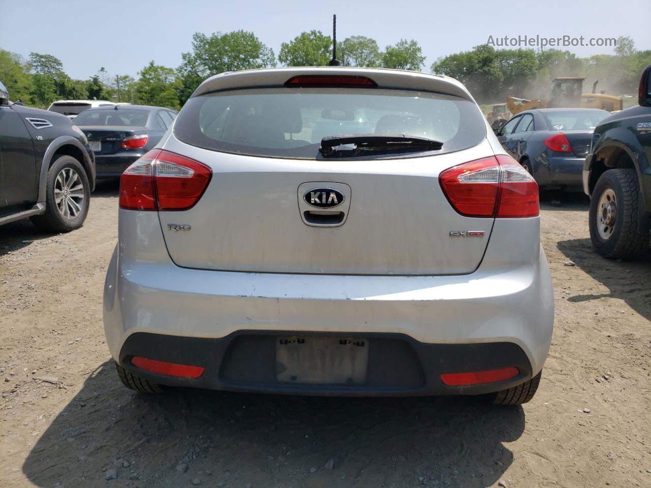 2014 Kia Rio Ex Silver vin: KNADN5A34E6362164