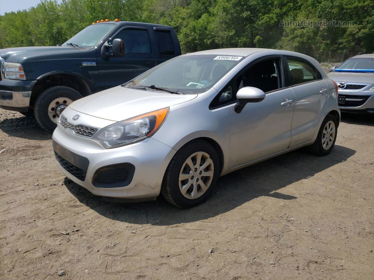 2014 Kia Rio Ex Silver vin: KNADN5A34E6362164