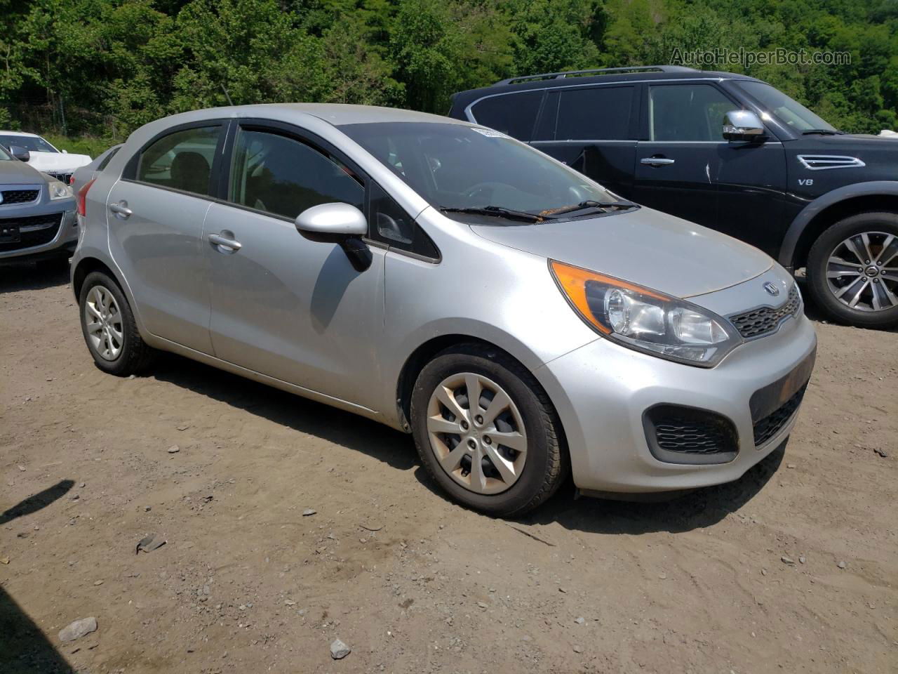 2014 Kia Rio Ex Silver vin: KNADN5A34E6362164