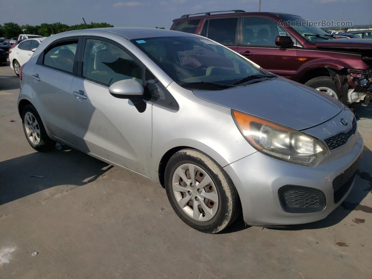 2013 Kia Rio Ex Серебряный vin: KNADN5A35D6304532