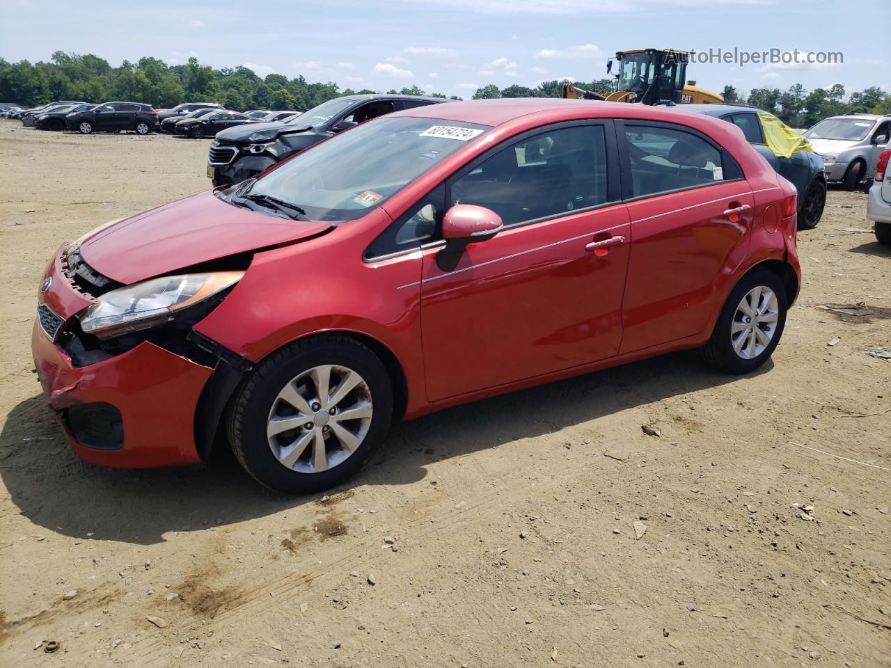 2014 Kia Rio Ex Burgundy vin: KNADN5A35E6405295