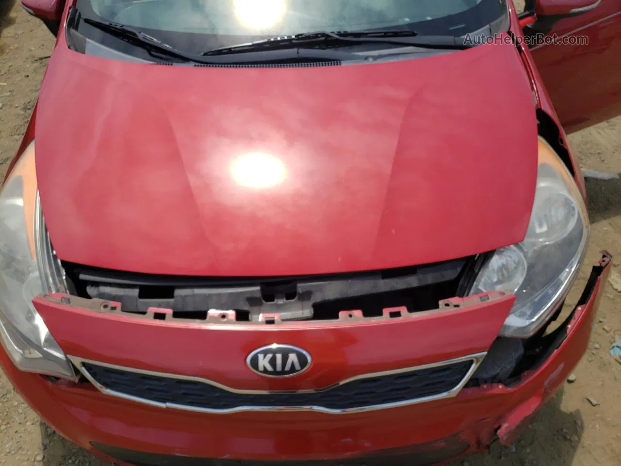 2014 Kia Rio Ex Burgundy vin: KNADN5A35E6405295