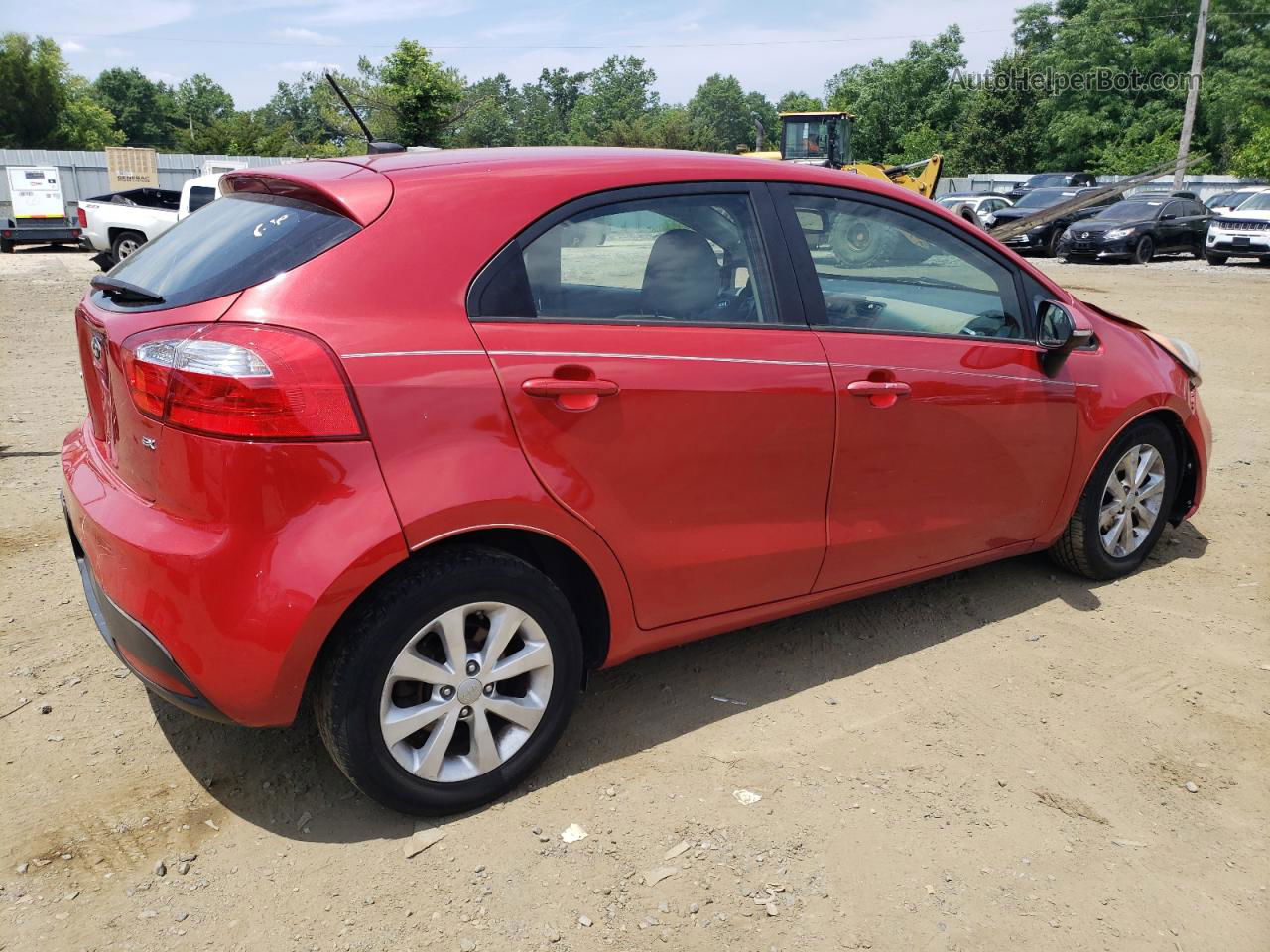 2014 Kia Rio Ex Burgundy vin: KNADN5A35E6405295