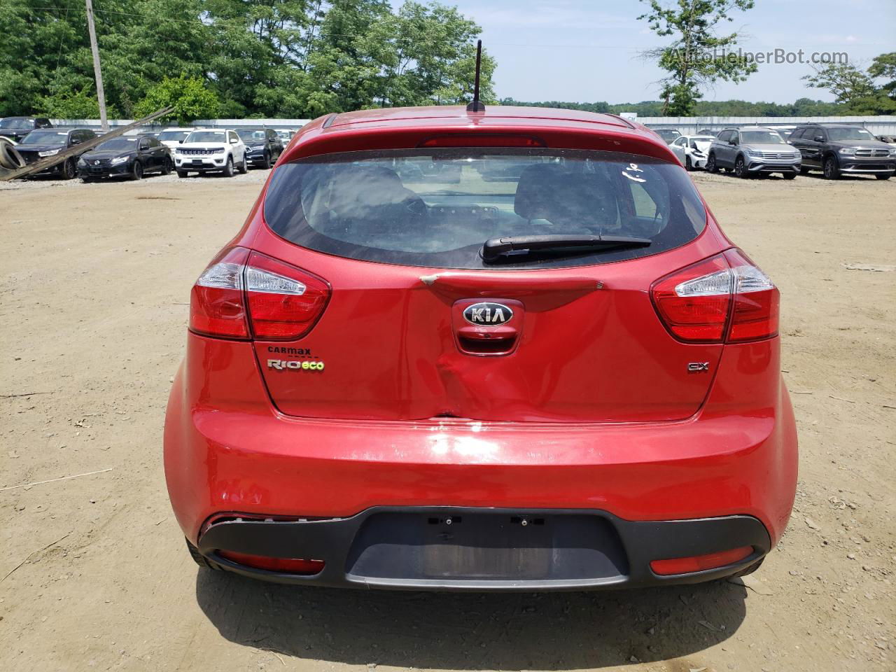 2014 Kia Rio Ex Burgundy vin: KNADN5A35E6405295