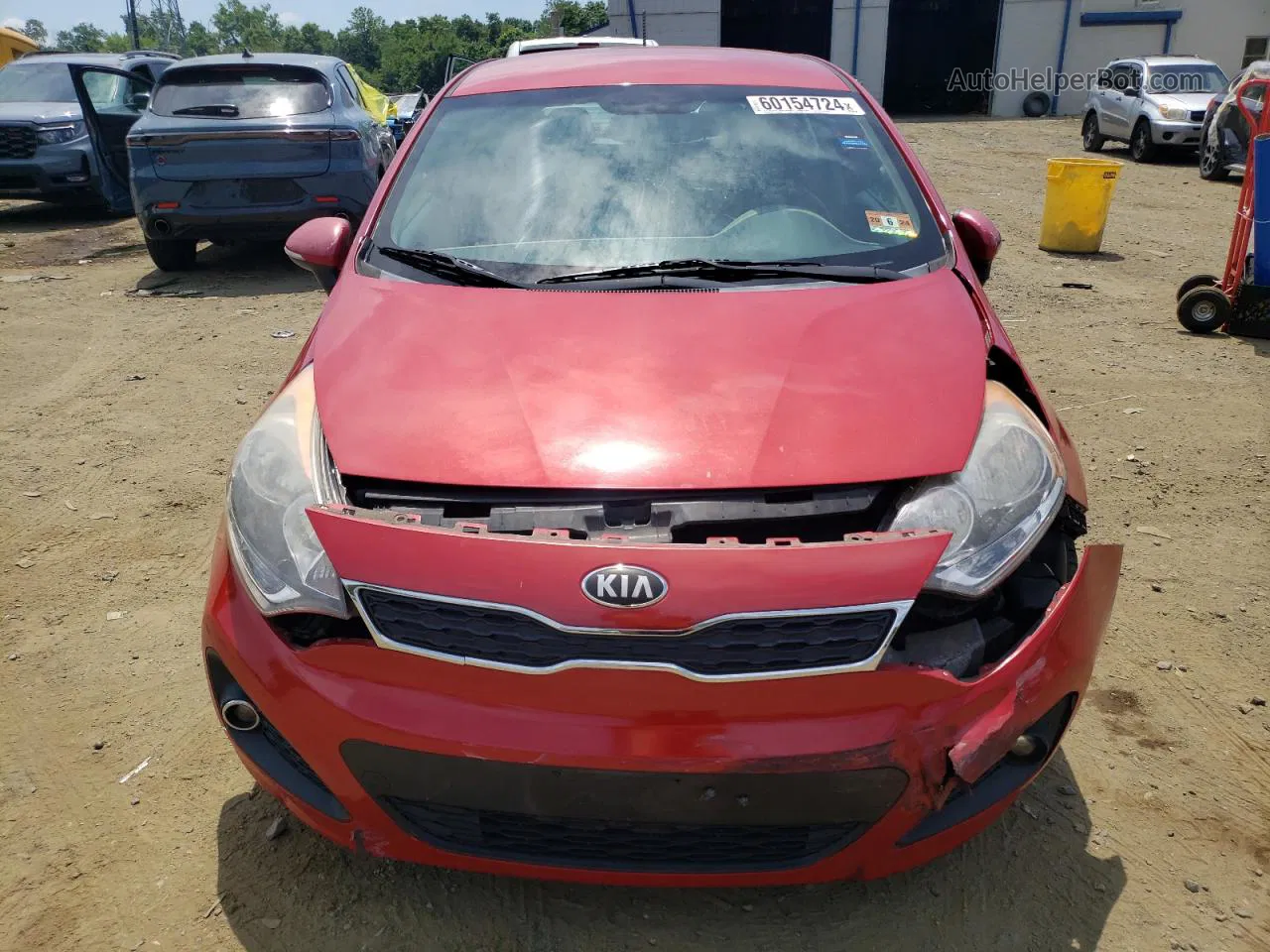 2014 Kia Rio Ex Burgundy vin: KNADN5A35E6405295