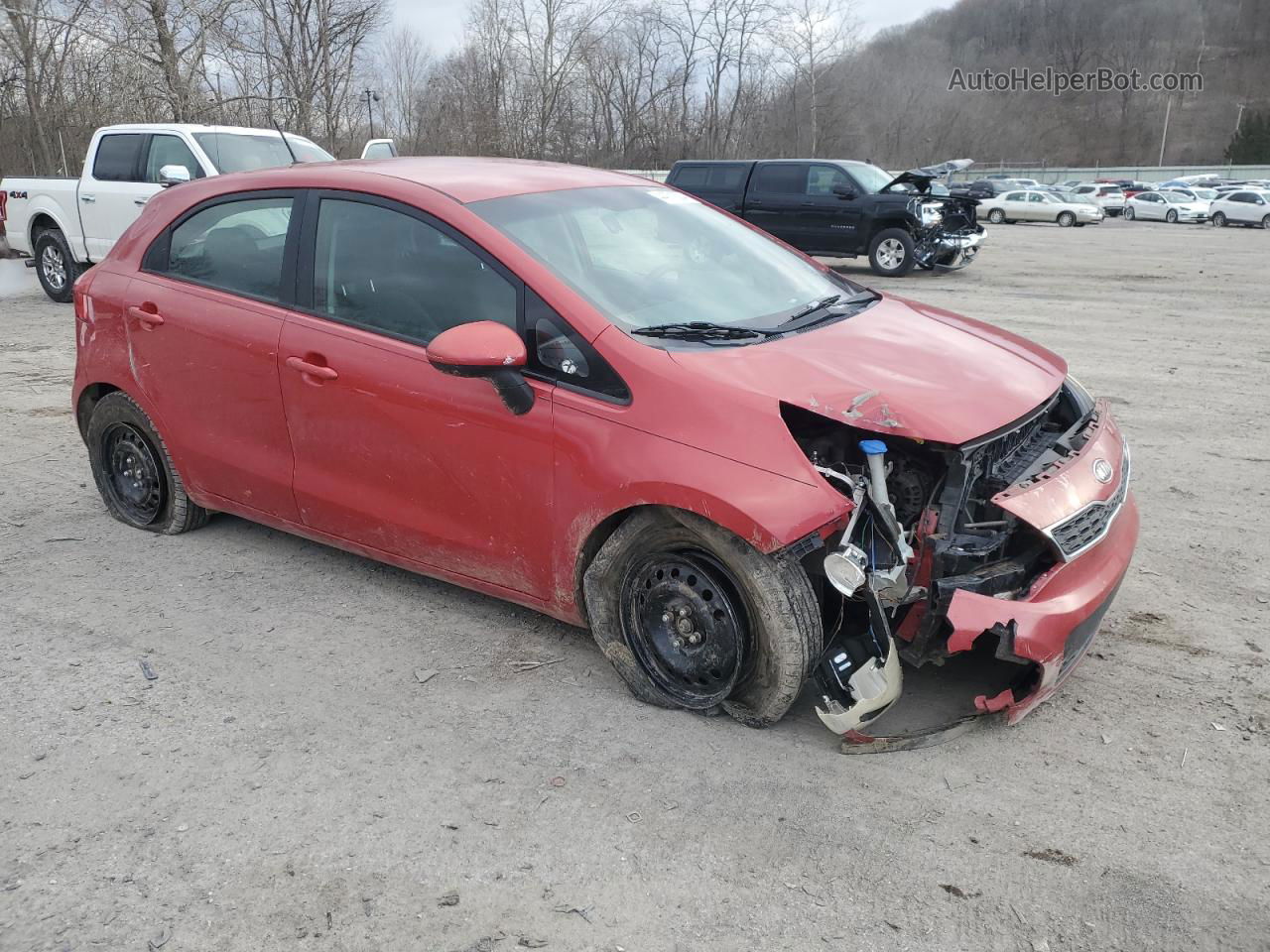 2013 Kia Rio Ex Red vin: KNADN5A36D6114481