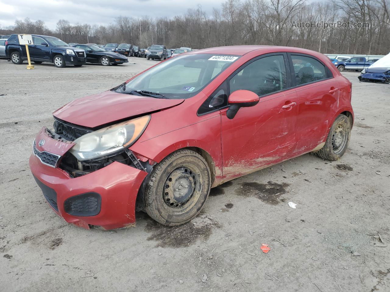 2013 Kia Rio Ex Red vin: KNADN5A36D6114481