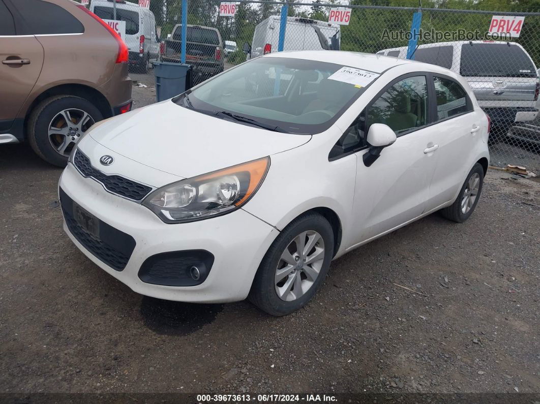 2013 Kia Rio Ex White vin: KNADN5A36D6156147