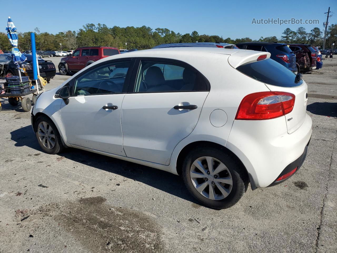 2013 Kia Rio Ex White vin: KNADN5A36D6175541