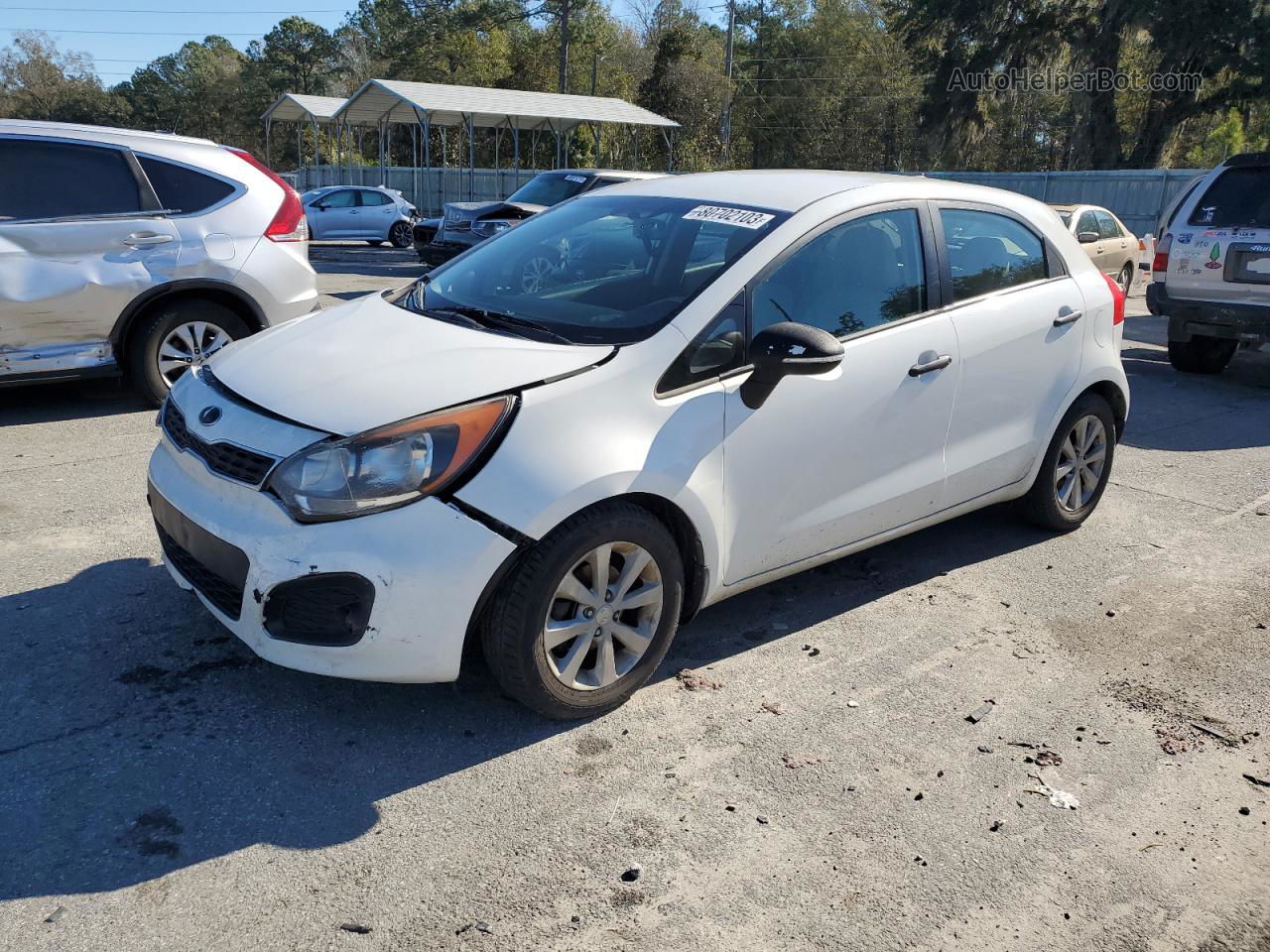 2013 Kia Rio Ex White vin: KNADN5A36D6175541