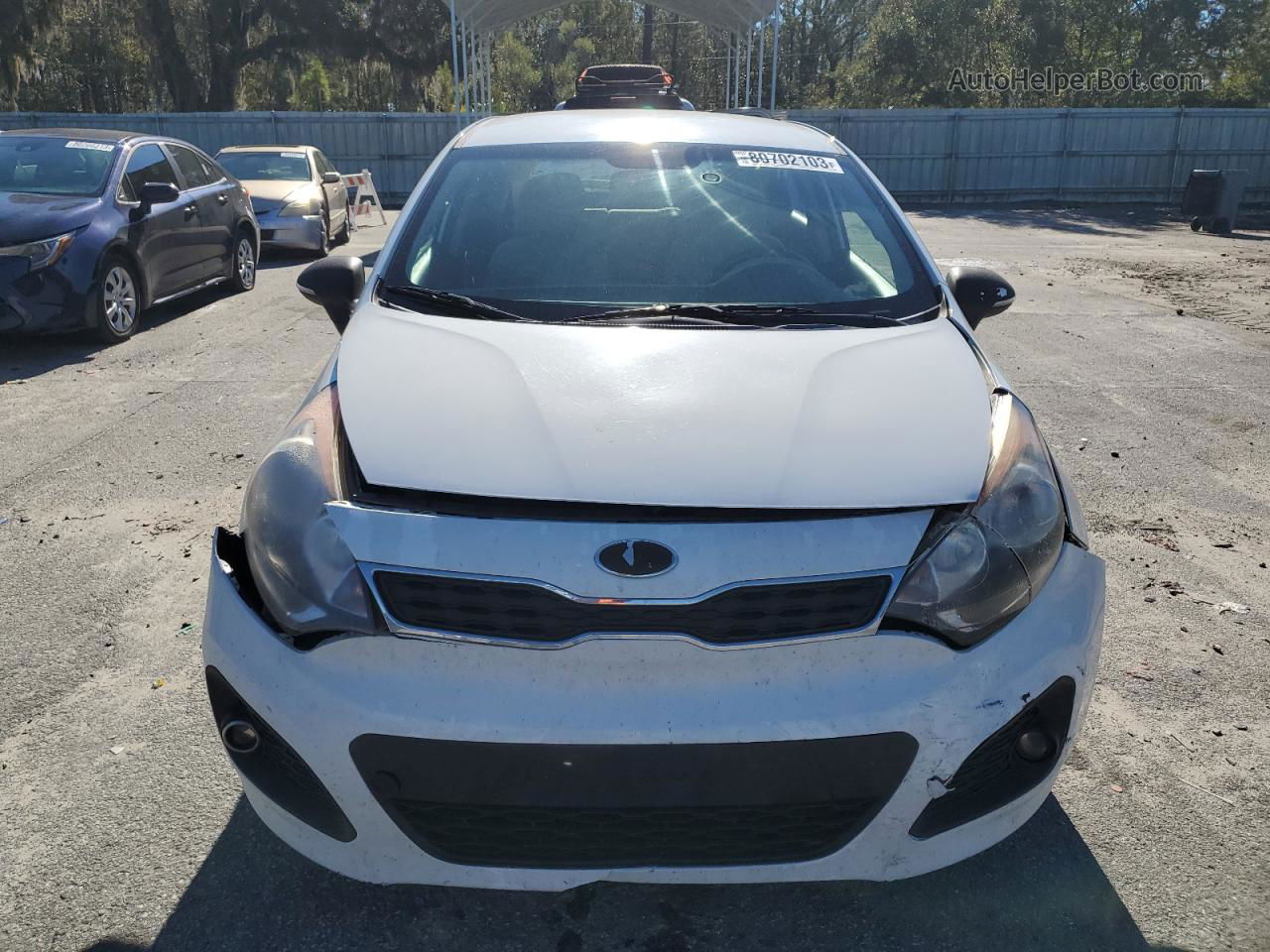 2013 Kia Rio Ex White vin: KNADN5A36D6175541