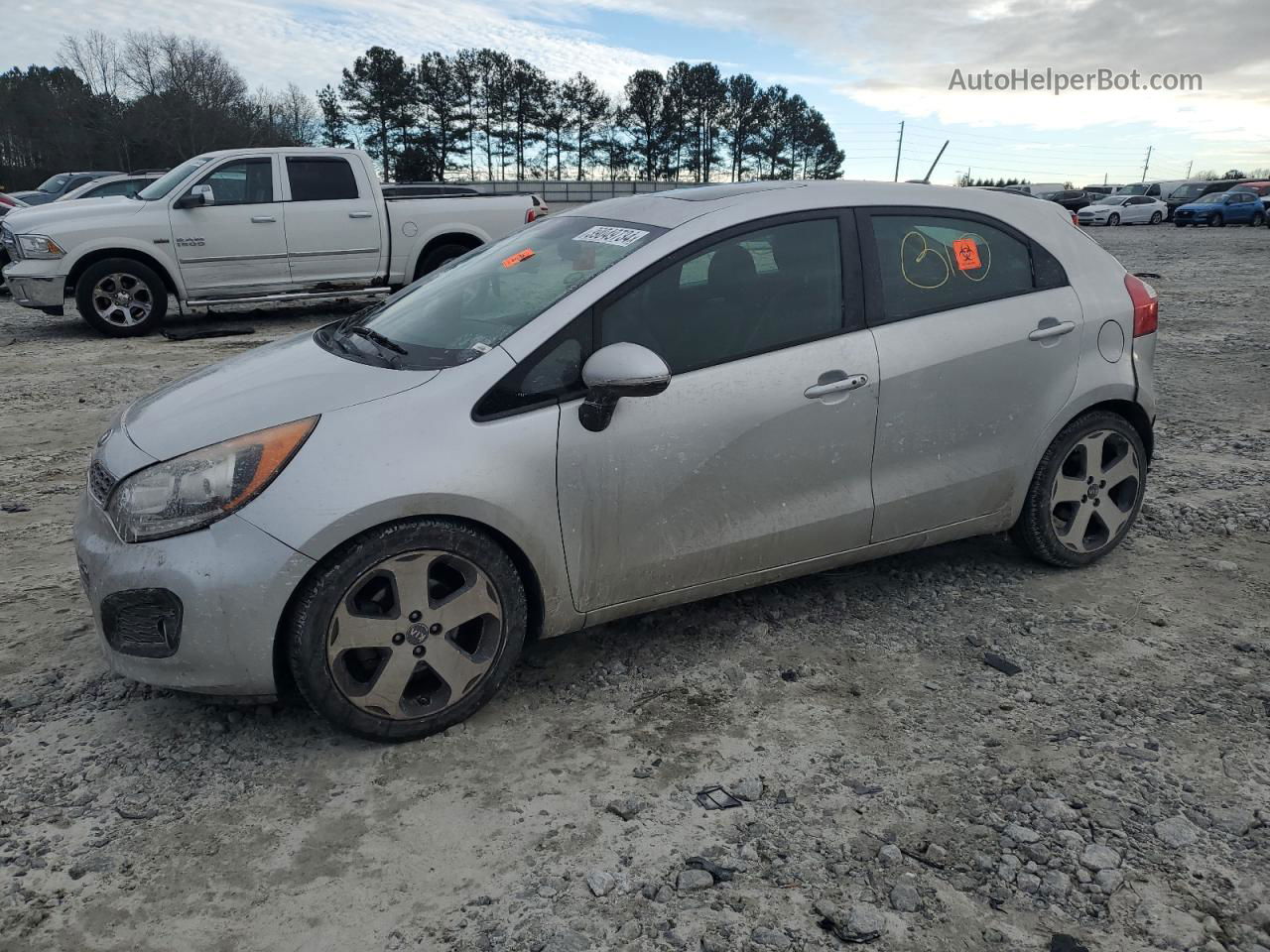 2014 Kia Rio Ex Silver vin: KNADN5A36E6354230