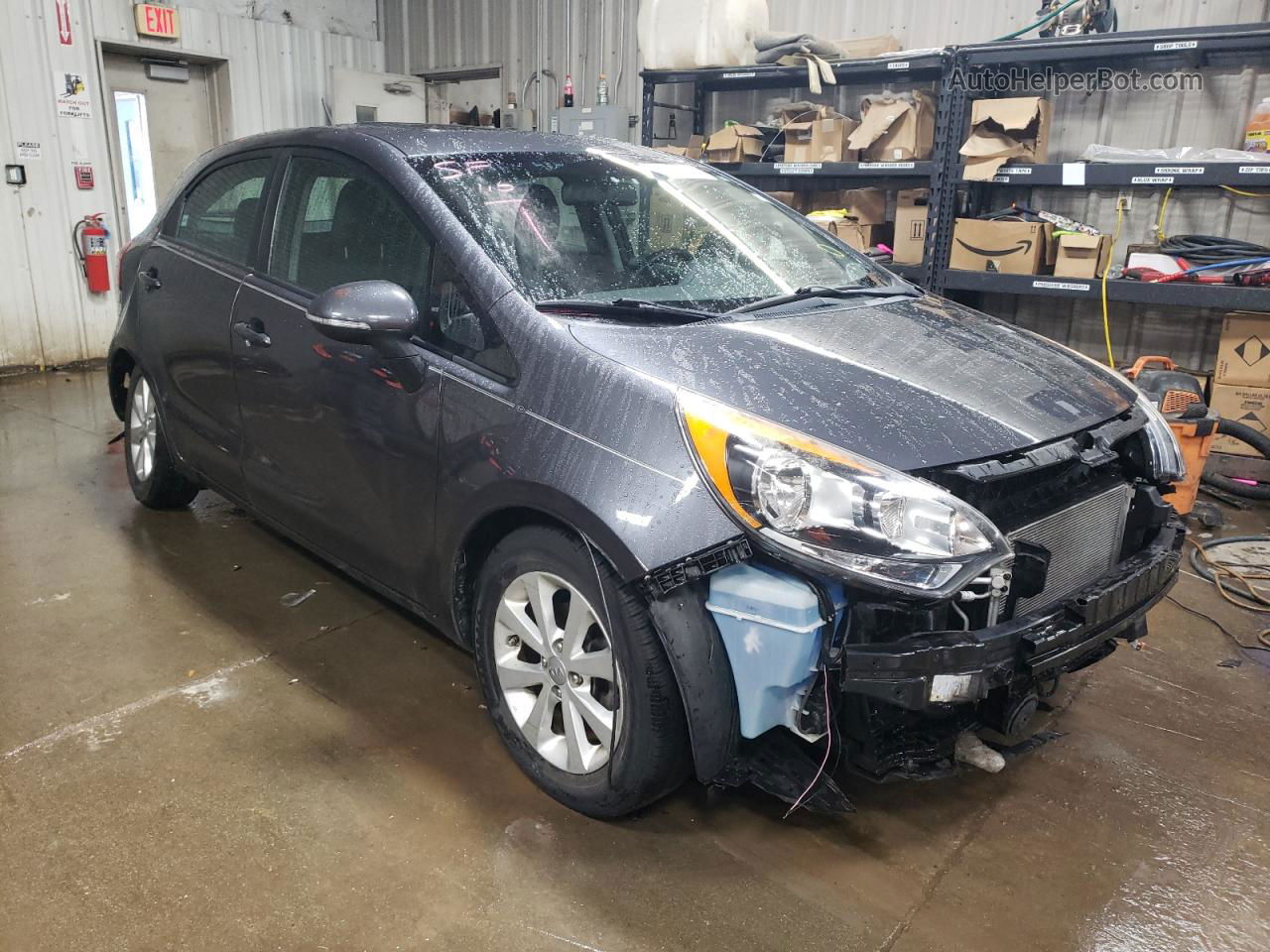 2013 Kia Rio Ex Charcoal vin: KNADN5A37D6108592