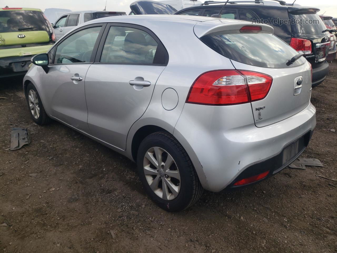 2013 Kia Rio Ex Серебряный vin: KNADN5A37D6189366