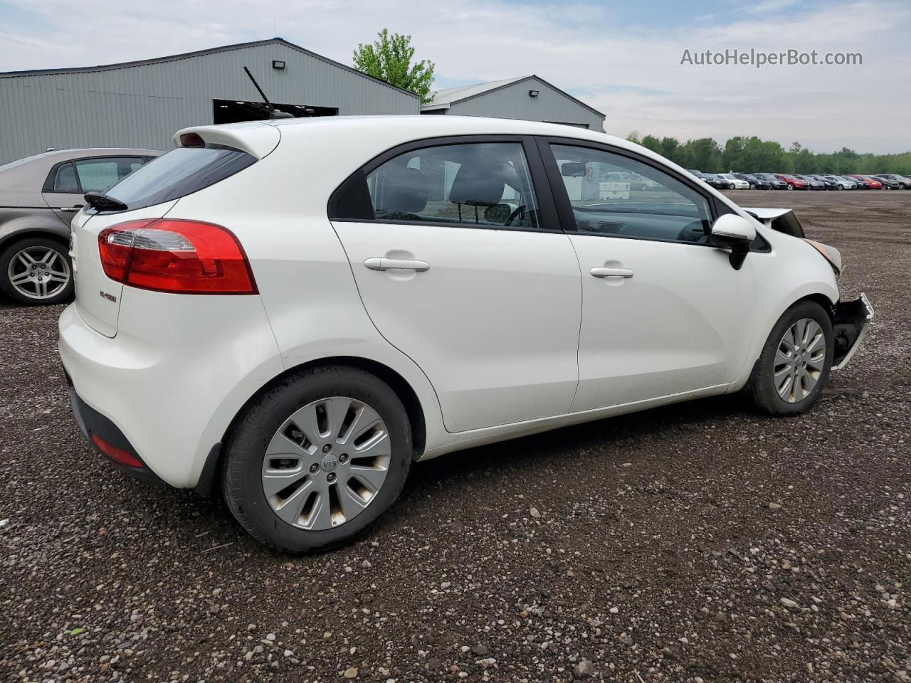 2013 Kia Rio Ex White vin: KNADN5A37D6768034