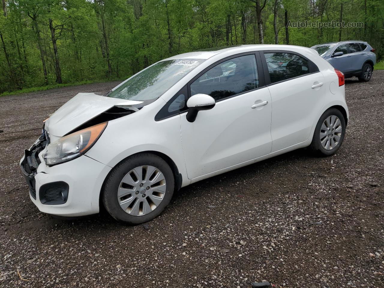 2013 Kia Rio Ex White vin: KNADN5A37D6768034