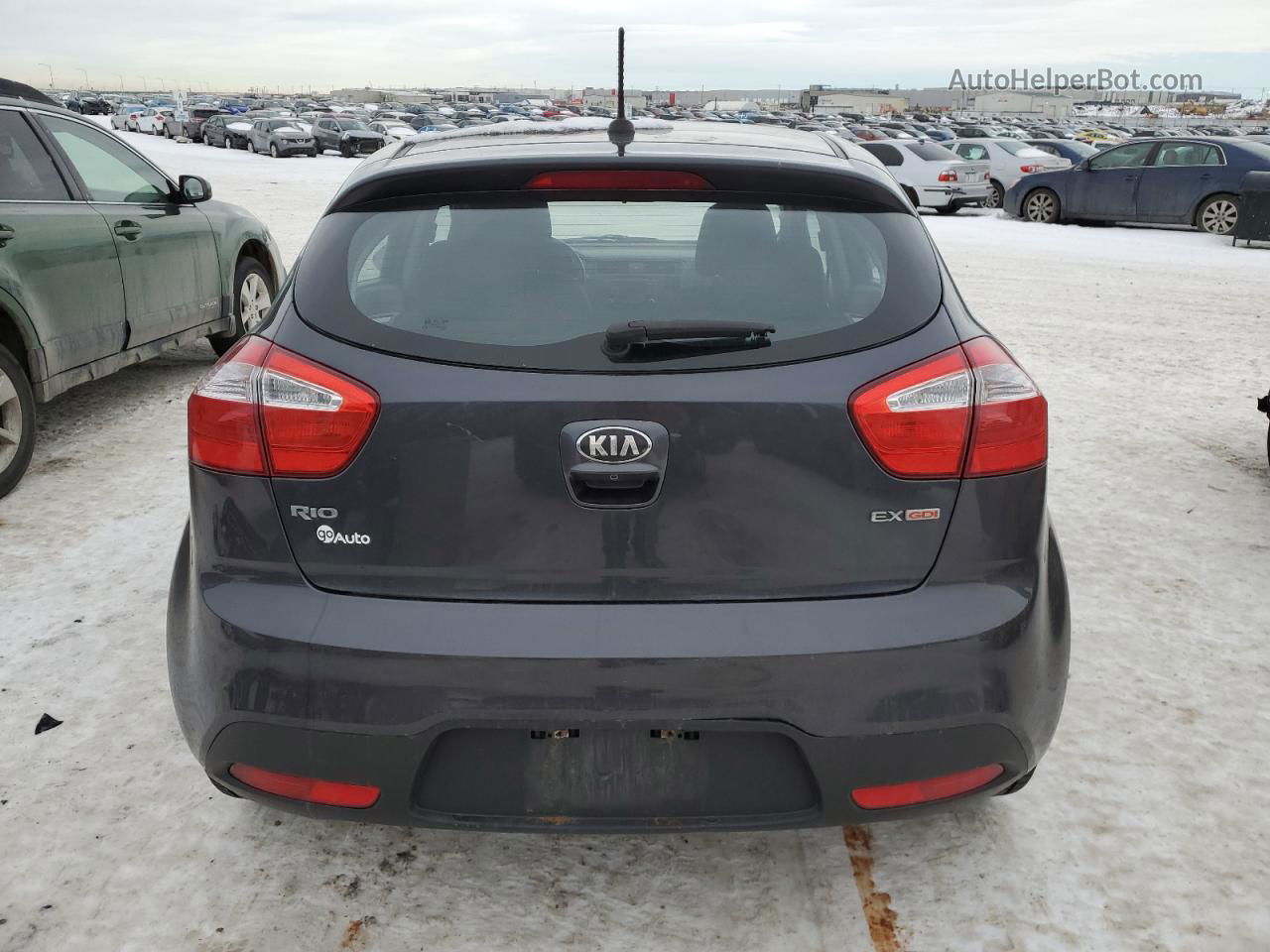 2013 Kia Rio Ex Серый vin: KNADN5A38D6852976