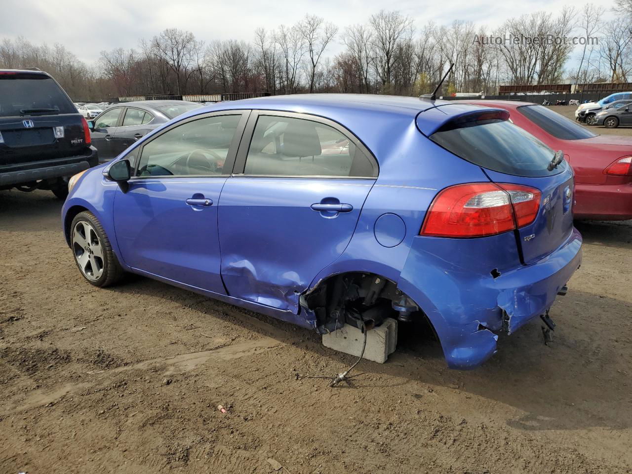 2013 Kia Rio Ex Blue vin: KNADN5A39D6247767