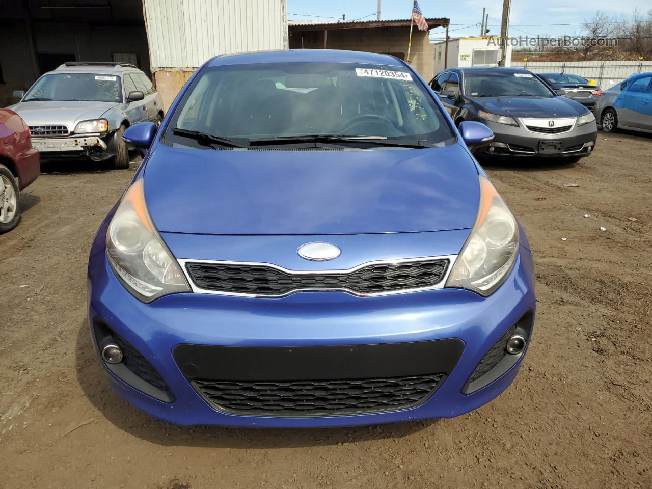 2013 Kia Rio Ex Blue vin: KNADN5A39D6247767