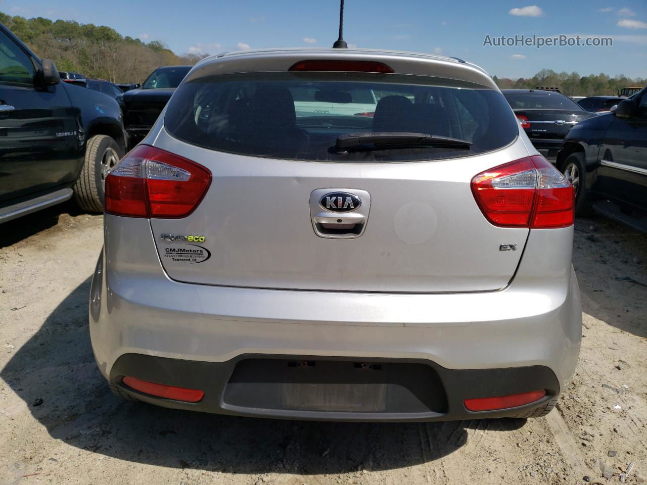 2014 Kia Rio Ex Silver vin: KNADN5A39E6353086