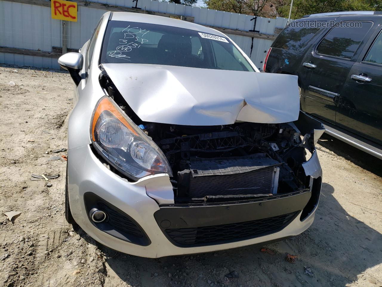 2014 Kia Rio Ex Silver vin: KNADN5A39E6353086