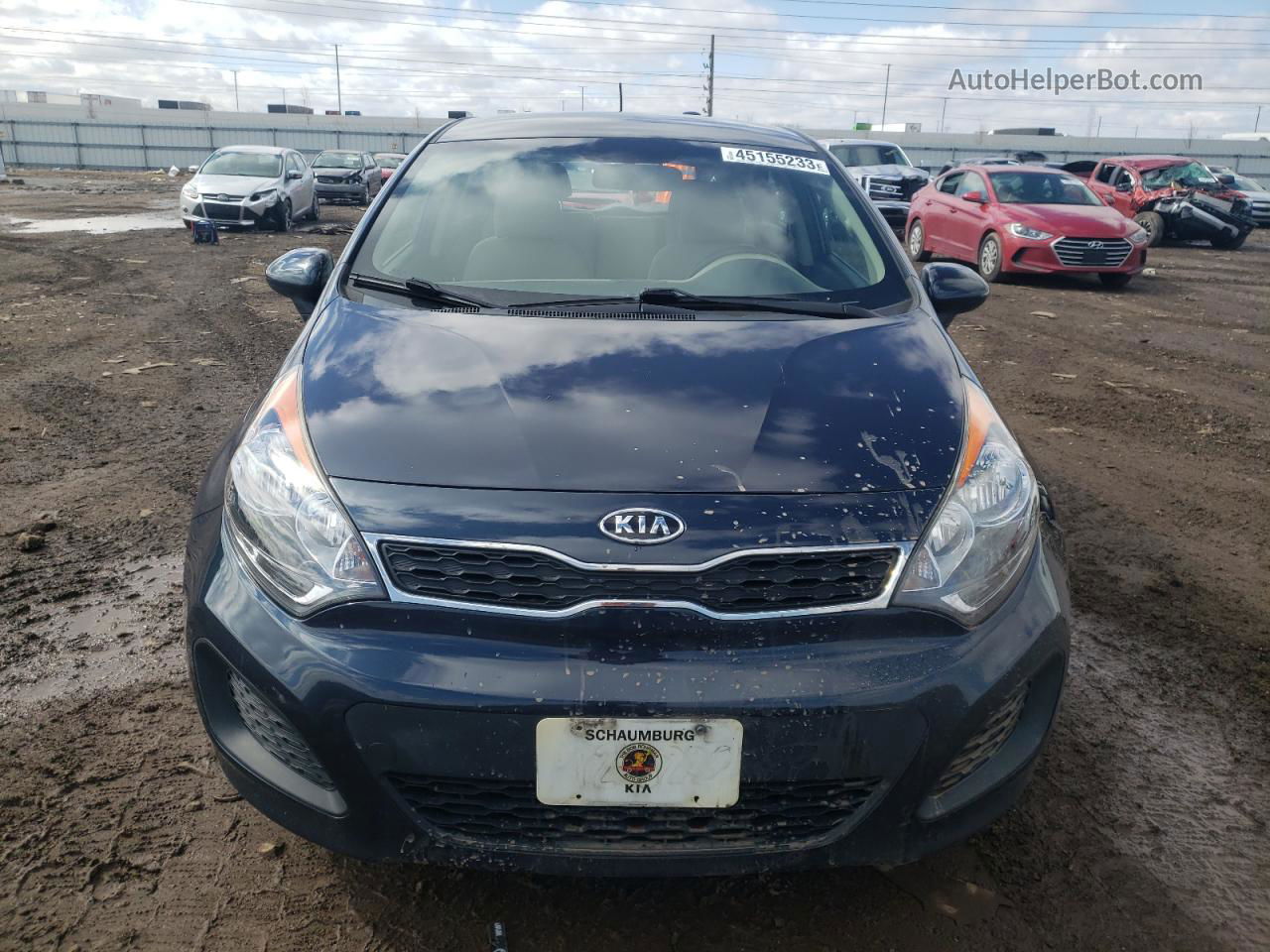 2013 Kia Rio Ex Синий vin: KNADN5A3XD6096969