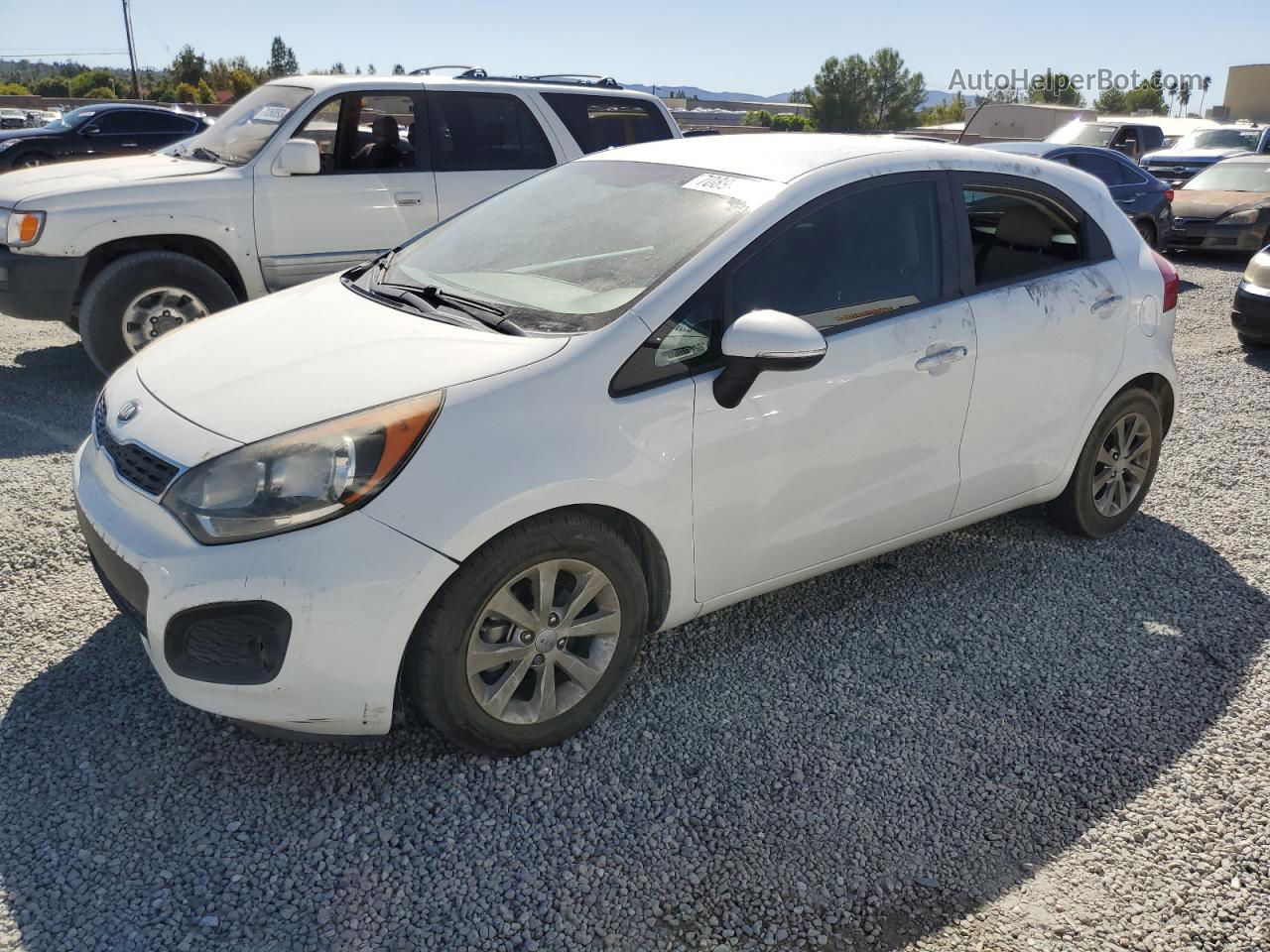 2013 Kia Rio Ex White vin: KNADN5A3XD6197753