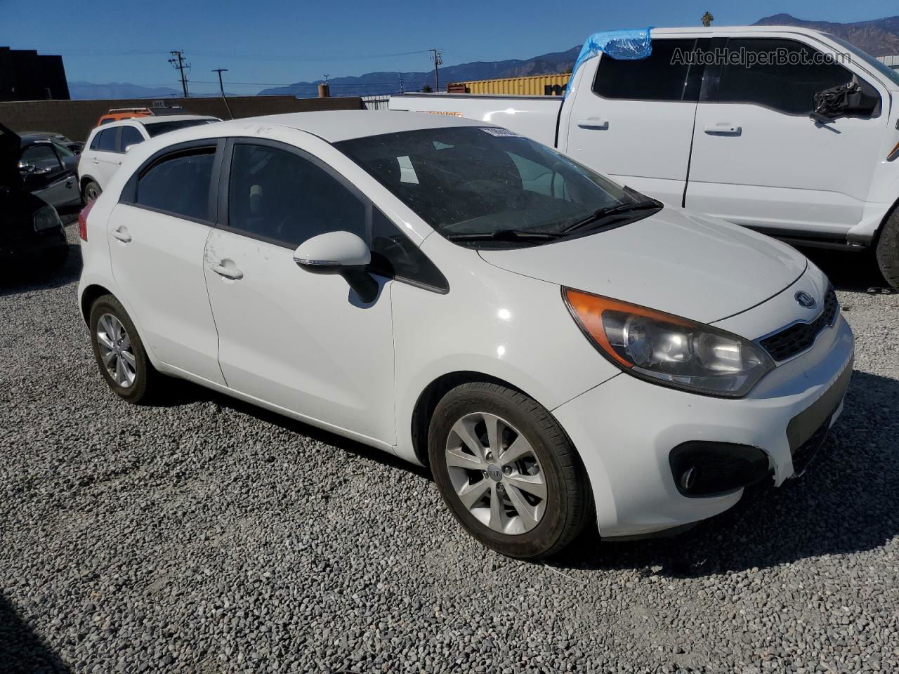 2013 Kia Rio Ex White vin: KNADN5A3XD6197753