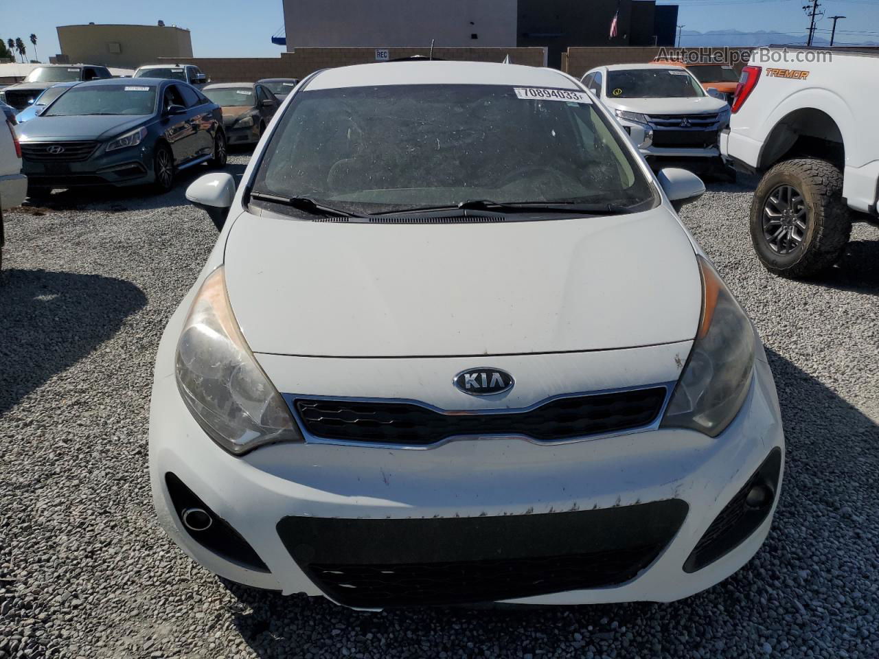 2013 Kia Rio Ex White vin: KNADN5A3XD6197753