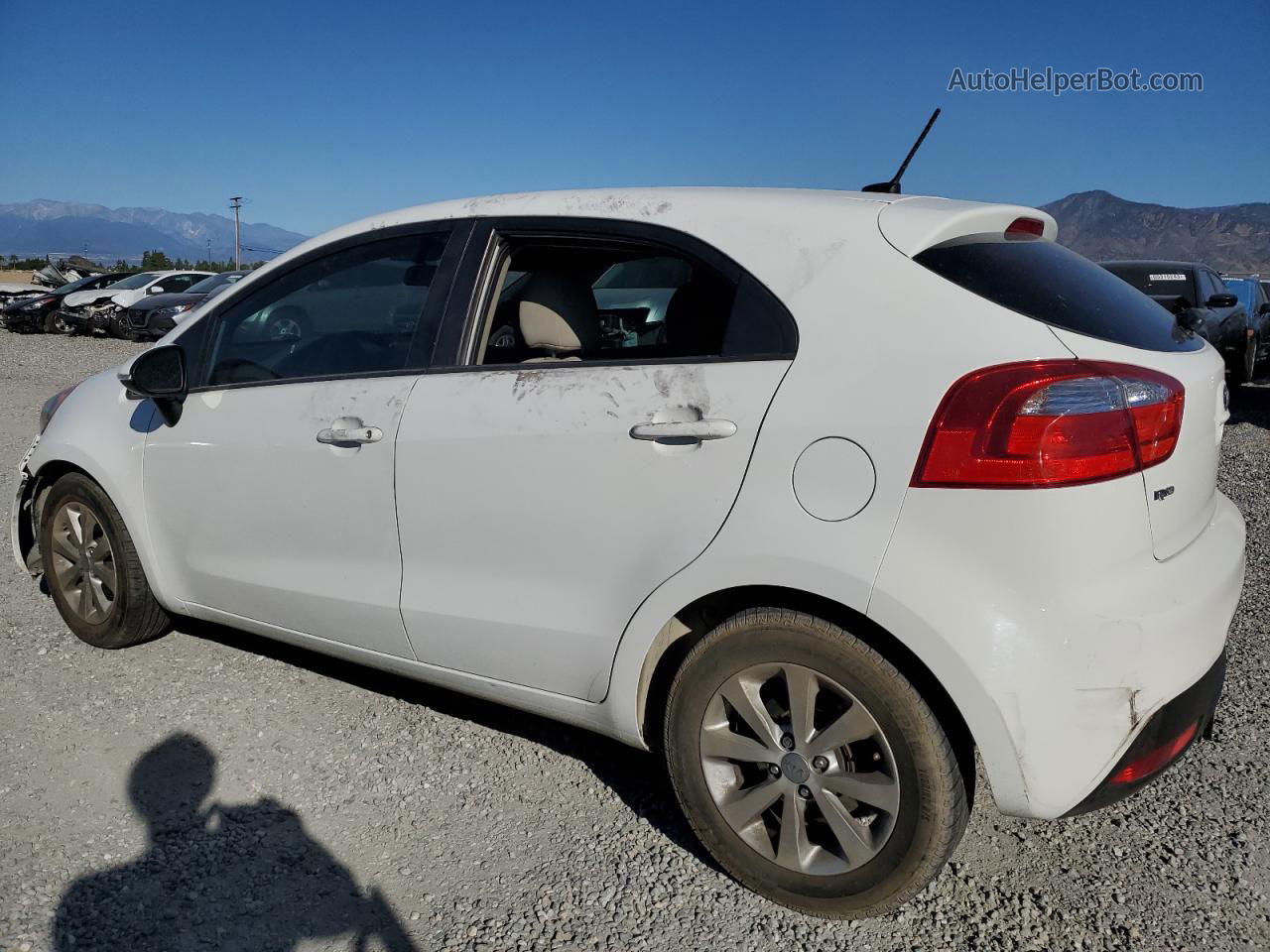 2013 Kia Rio Ex White vin: KNADN5A3XD6197753