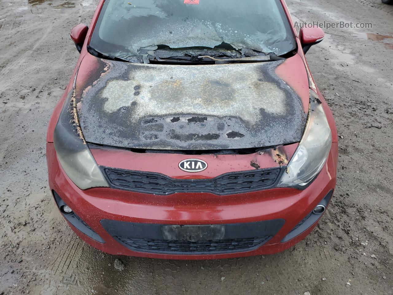 2014 Kia Rio Ex Red vin: KNADN5A3XE6347927