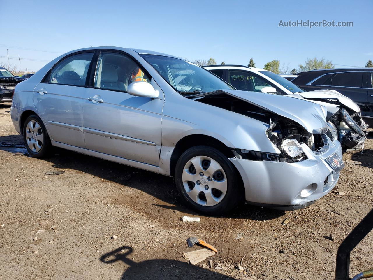 2006 Kia Spectra Lx Silver vin: KNAFE121065345139