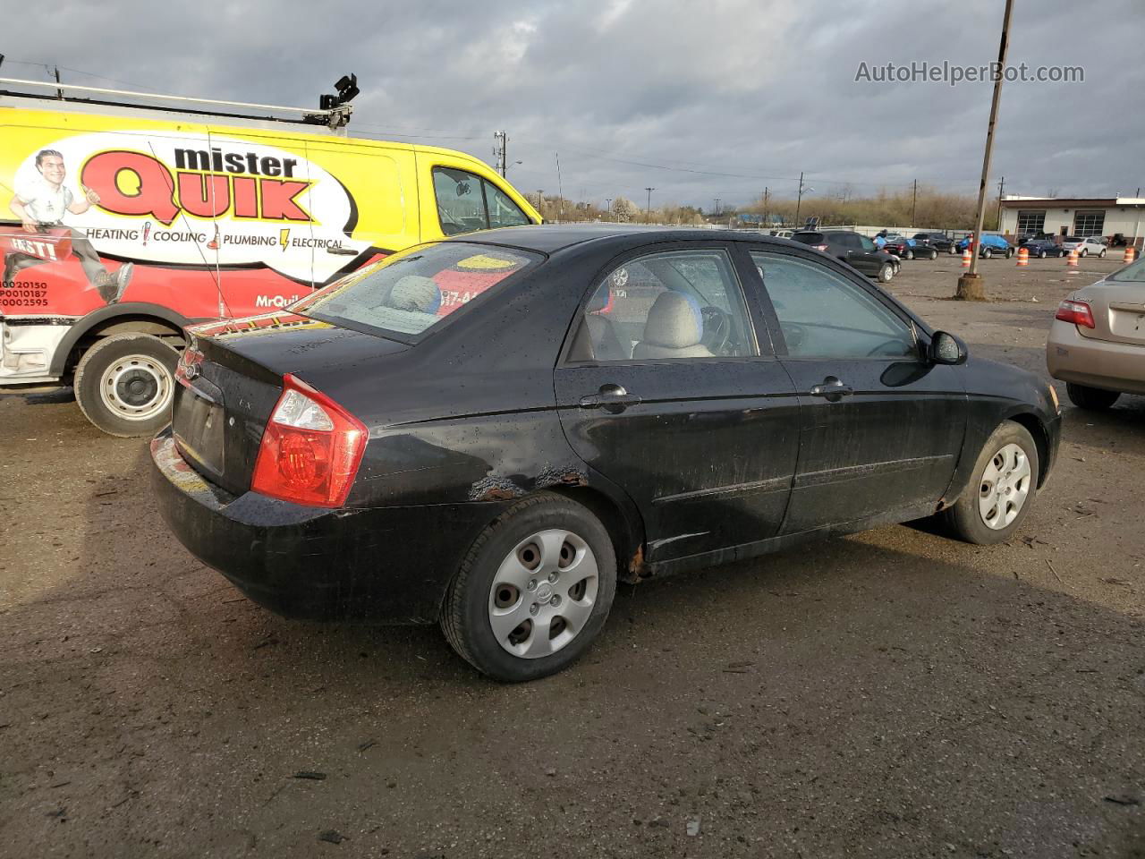 2006 Kia Spectra Lx Black vin: KNAFE121065349496