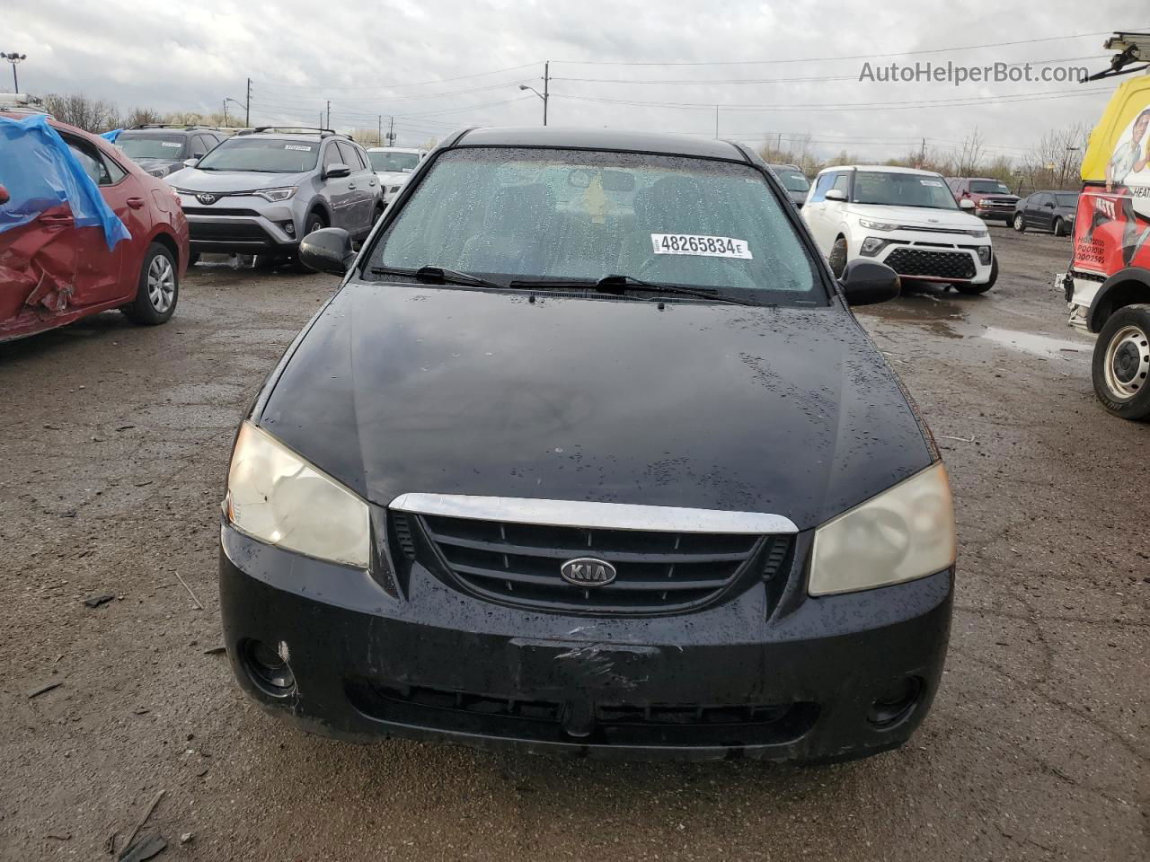 2006 Kia Spectra Lx Black vin: KNAFE121065349496