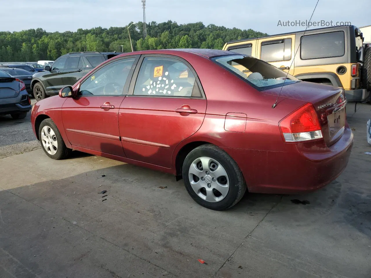 2007 Kia Spectra Ex Красный vin: KNAFE121075376974