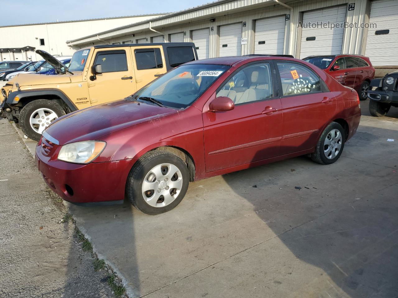 2007 Kia Spectra Ex Red vin: KNAFE121075376974