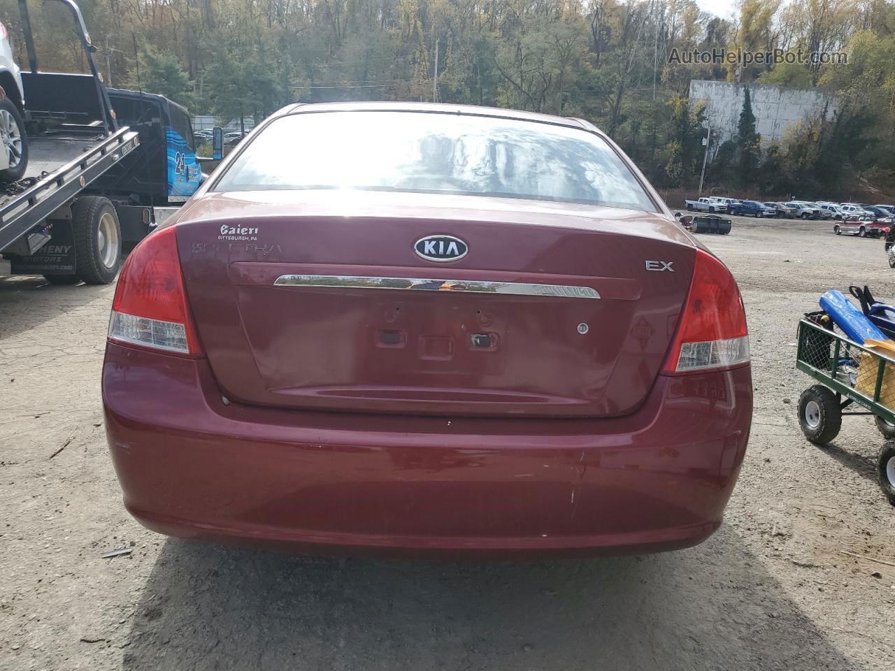 2007 Kia Spectra Ex Бордовый vin: KNAFE121075379020