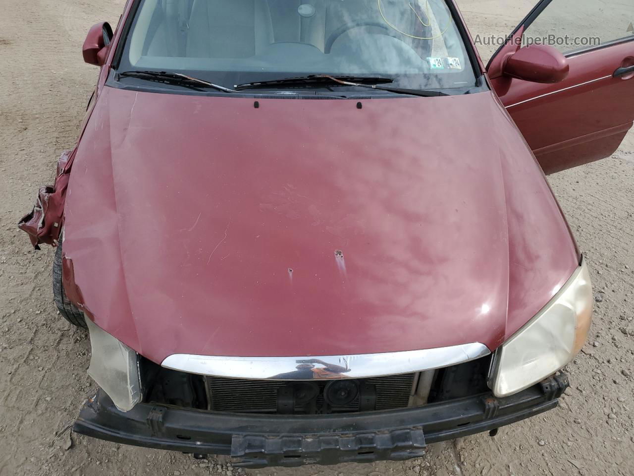 2007 Kia Spectra Ex Burgundy vin: KNAFE121075379020