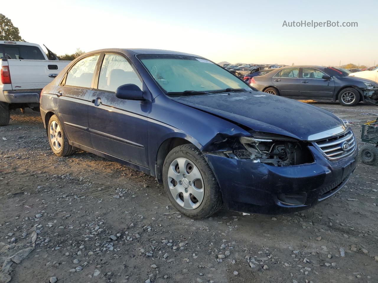 2007 Kia Spectra Ex Blue vin: KNAFE121075388784