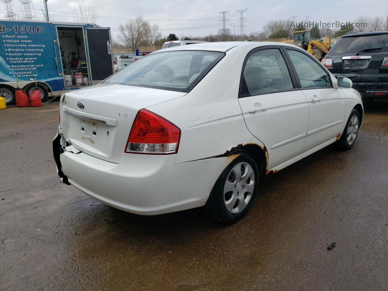 2007 Kia Spectra Ex White vin: KNAFE121075426515