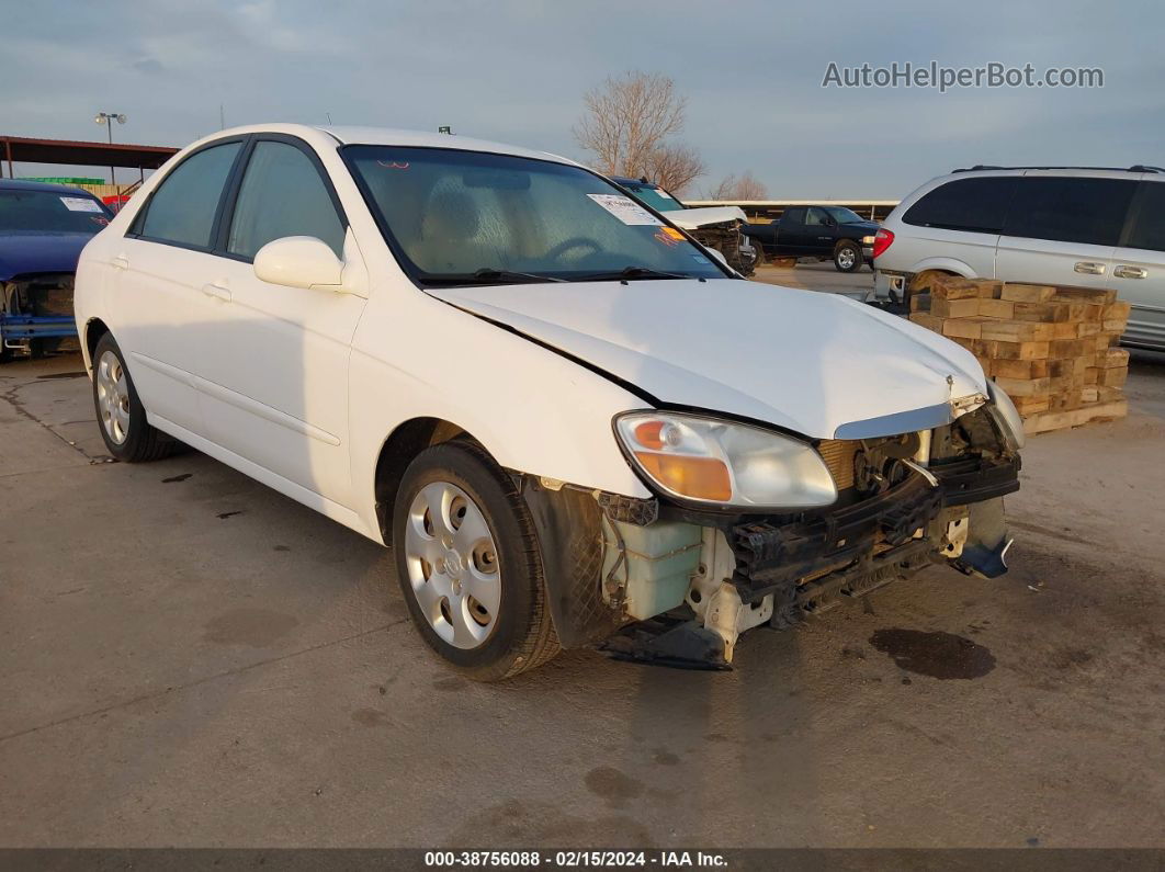 2007 Kia Spectra Ex White vin: KNAFE121075466318