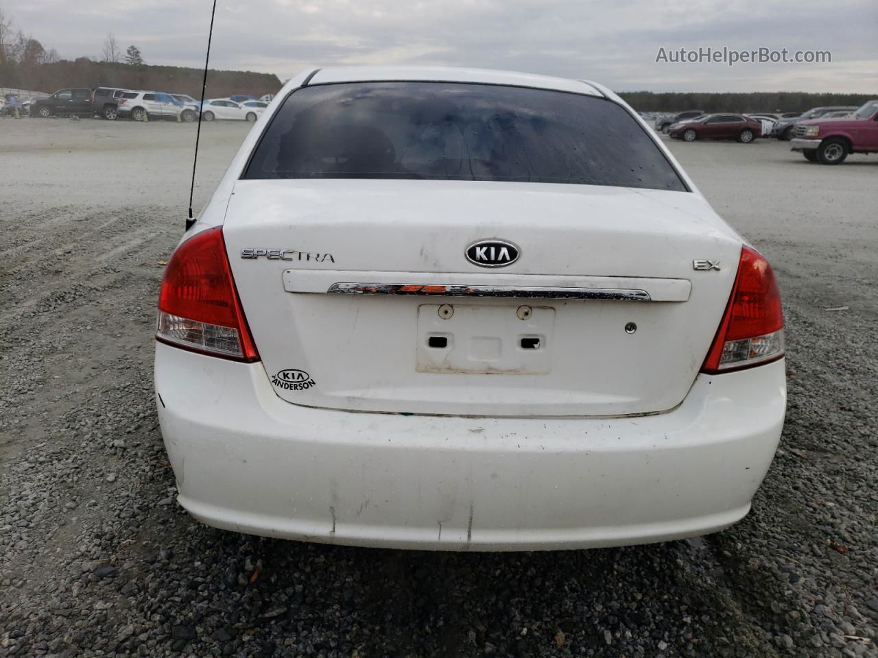 2007 Kia Spectra Ex White vin: KNAFE121075474239