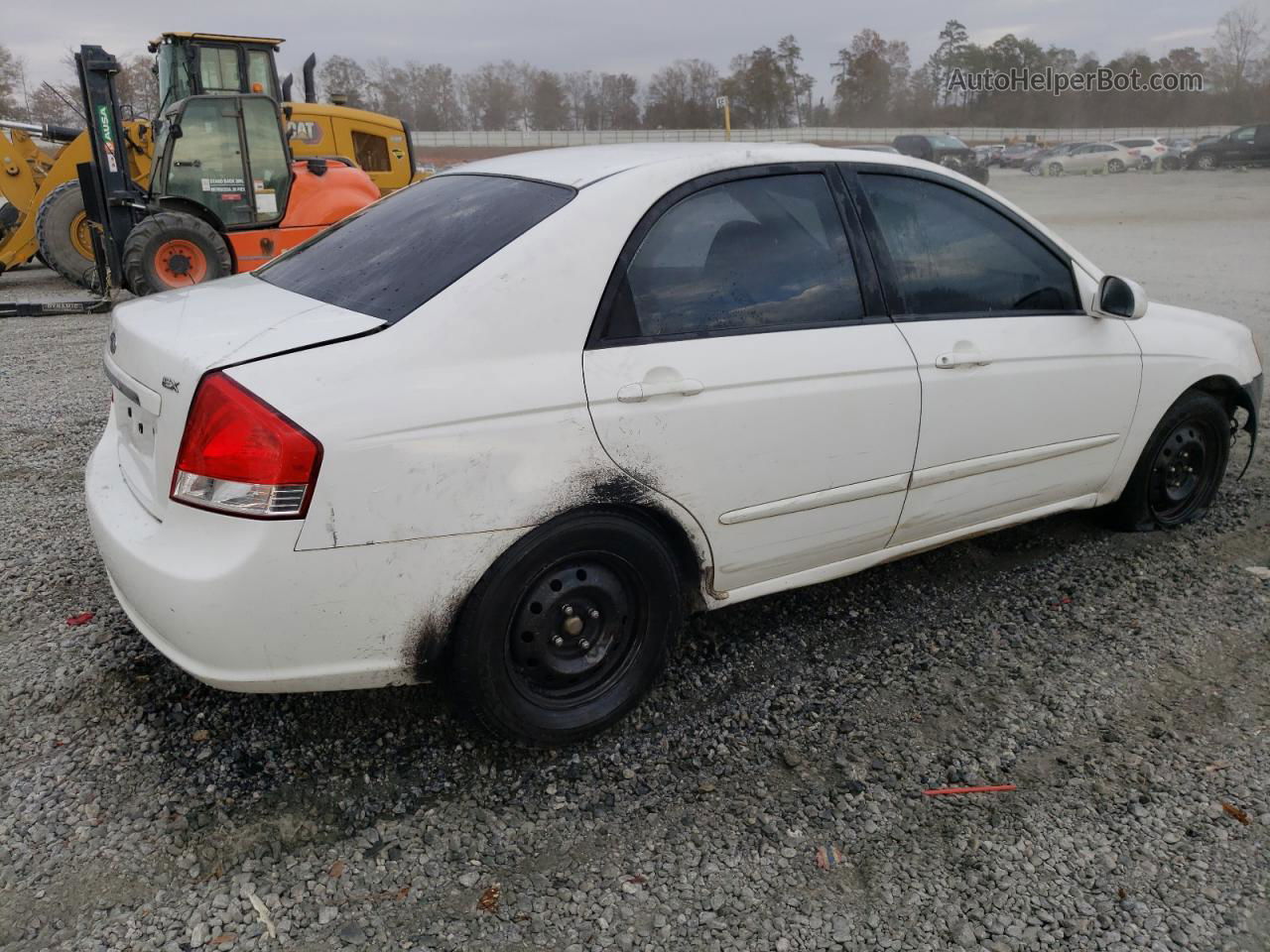 2007 Kia Spectra Ex White vin: KNAFE121075474239