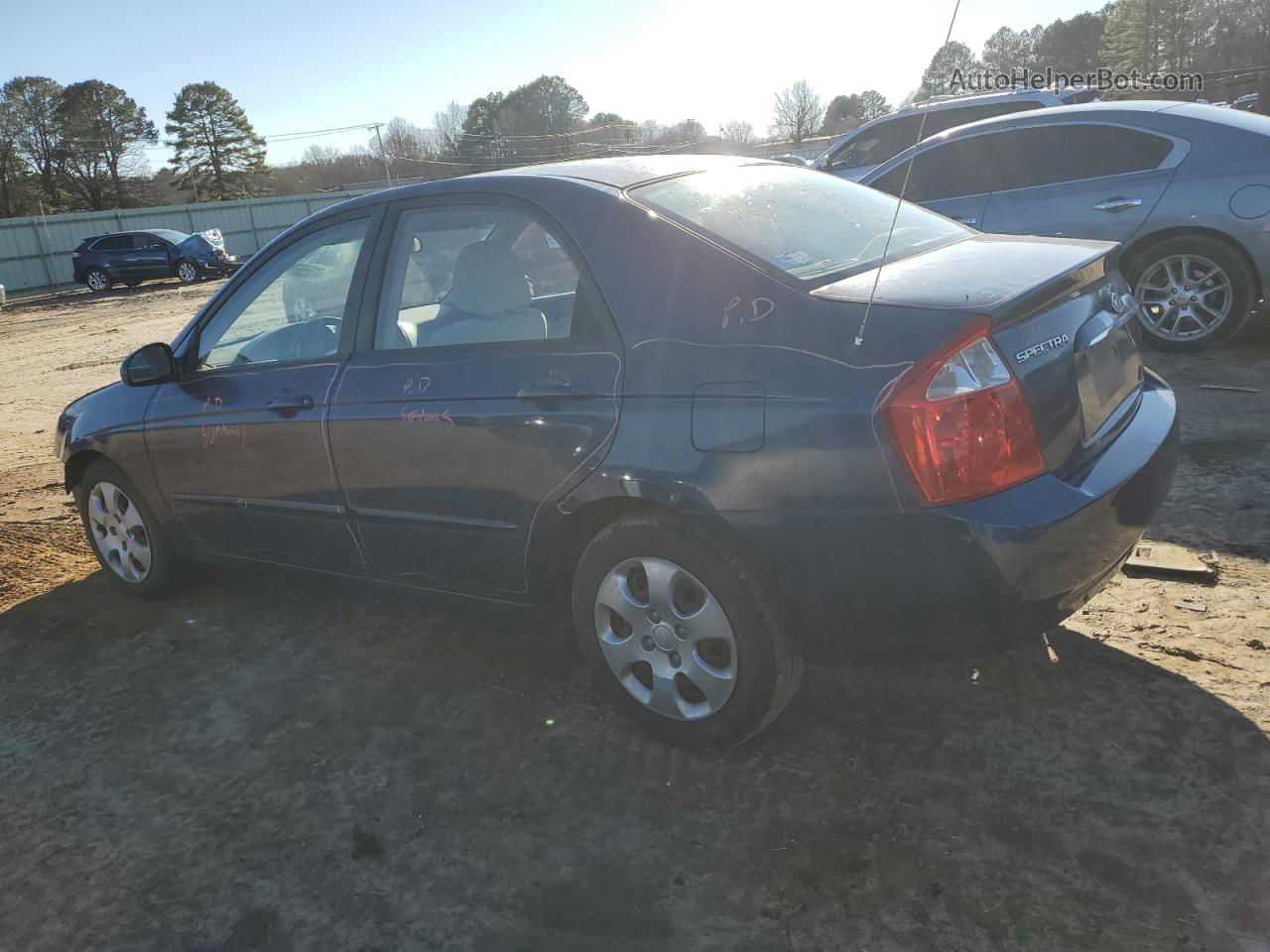 2005 Kia Spectra Lx Blue vin: KNAFE121155192365