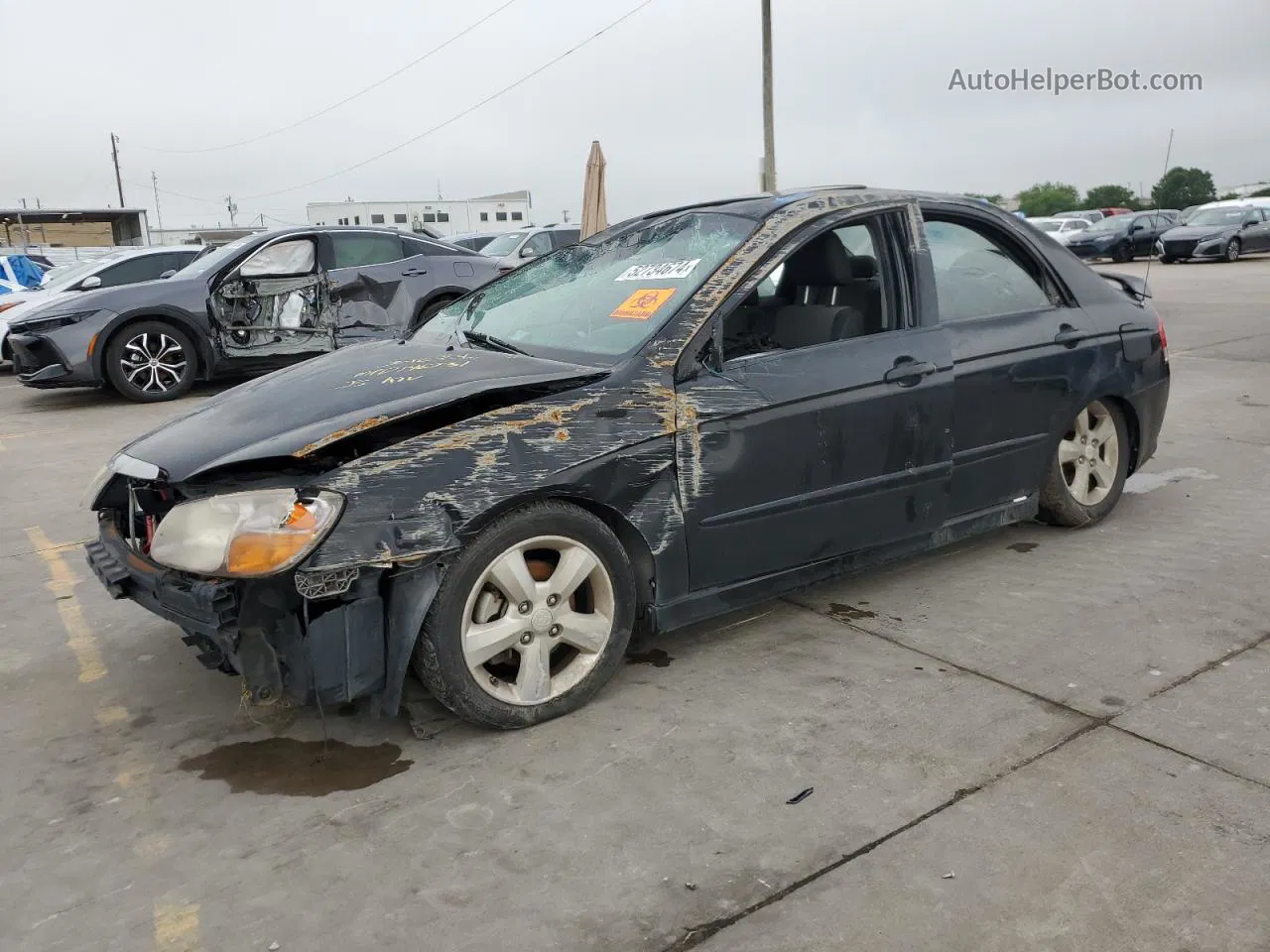 2007 Kia Spectra Ex Black vin: KNAFE121175009632