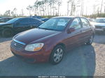 2007 Kia Spectra Ex Burgundy vin: KNAFE121175410663