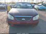 2007 Kia Spectra Ex Burgundy vin: KNAFE121175410663