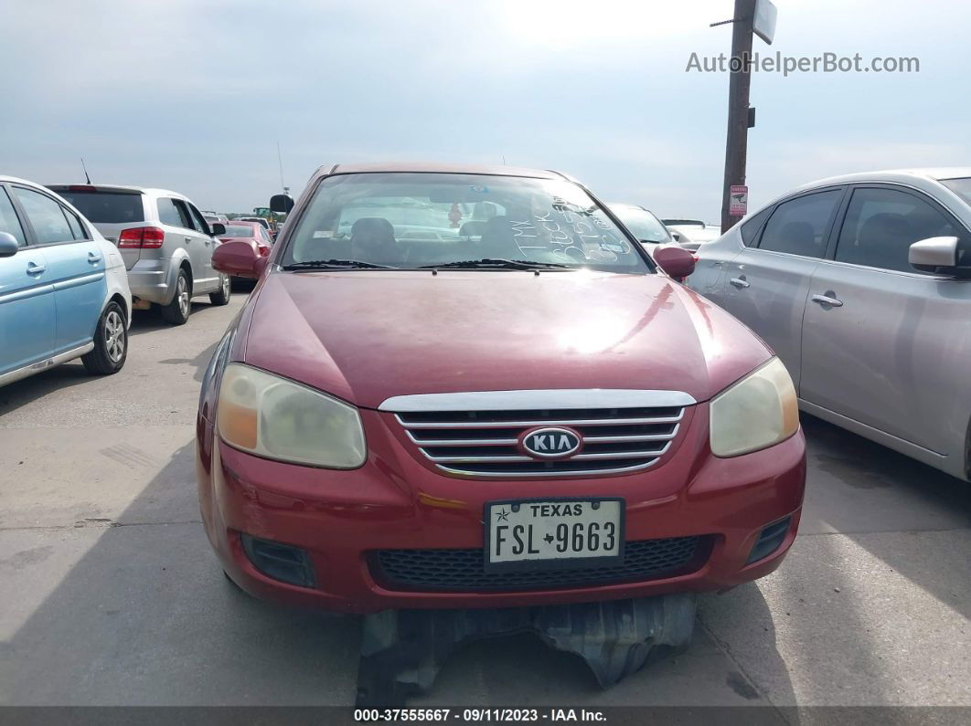 2007 Kia Spectra Ex Burgundy vin: KNAFE121175443744